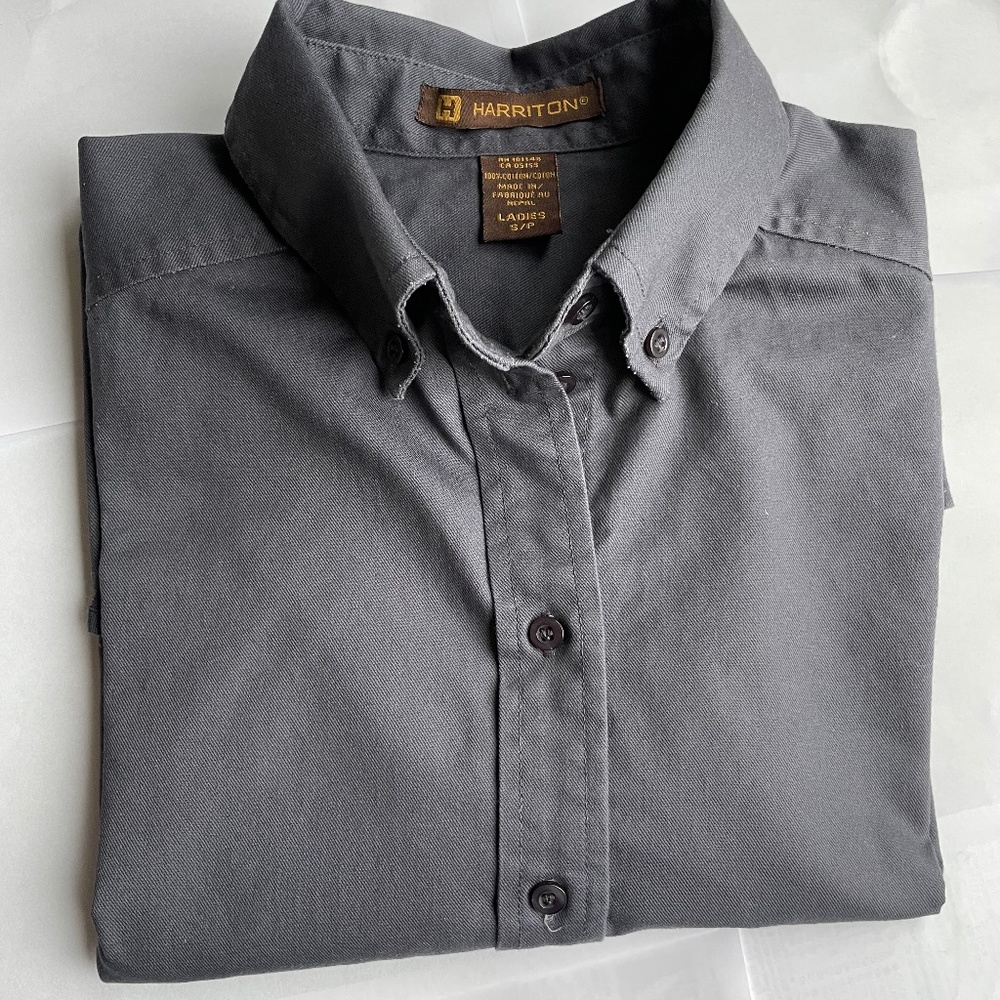 Ladies Charcoal 100% cotton shirt